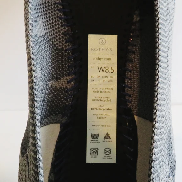 Rothy's Retired Gray Camo Round Toe Ballet Flats - Picture 12 of 12